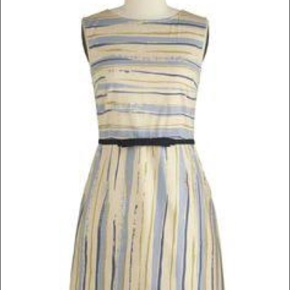 Dear Creatures Stripe Shift Bow Retro Lake Horizon